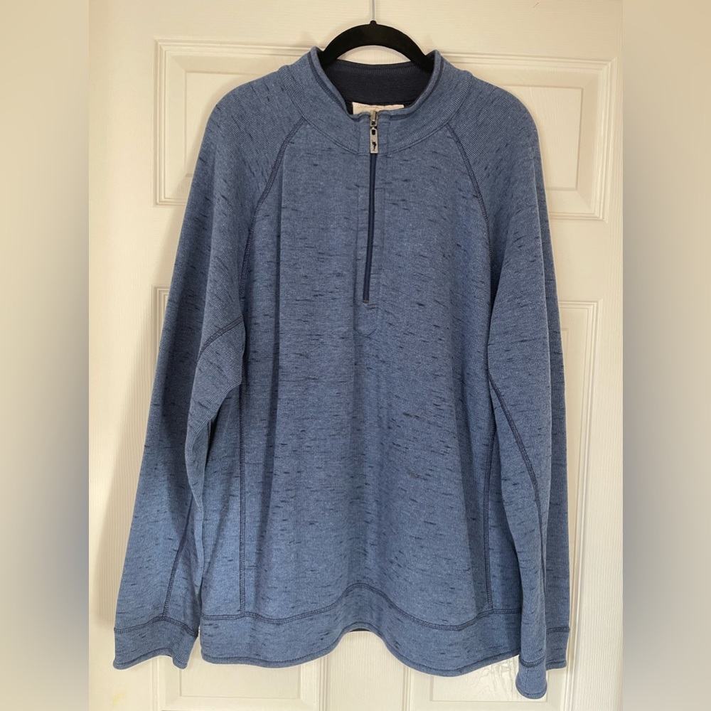 Tommy Bahama Flipshot Reversible Half Zip Raglan Pullover Men's Size L